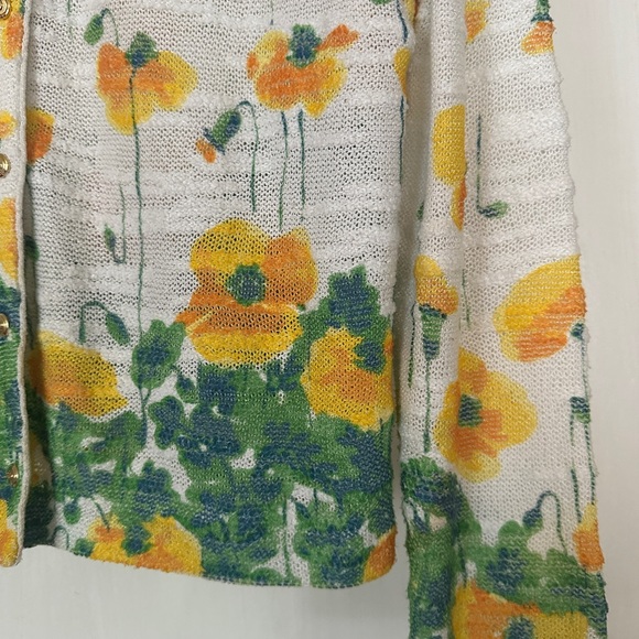 St.John Sport Knit Floral Twin Cardigan Set - Picture 5 of 16